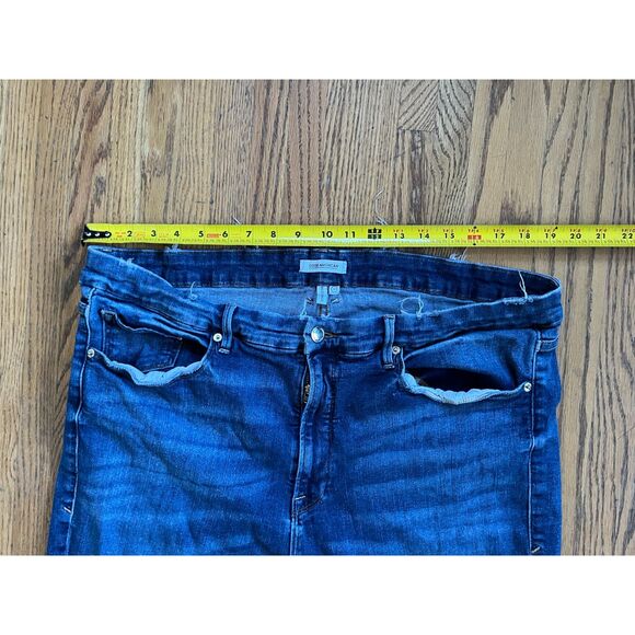 GOOD AMERICAN Blue Denim Good Legs Distressed Hem Jeans Pants Women's Size 29 - Picture 7 of 11